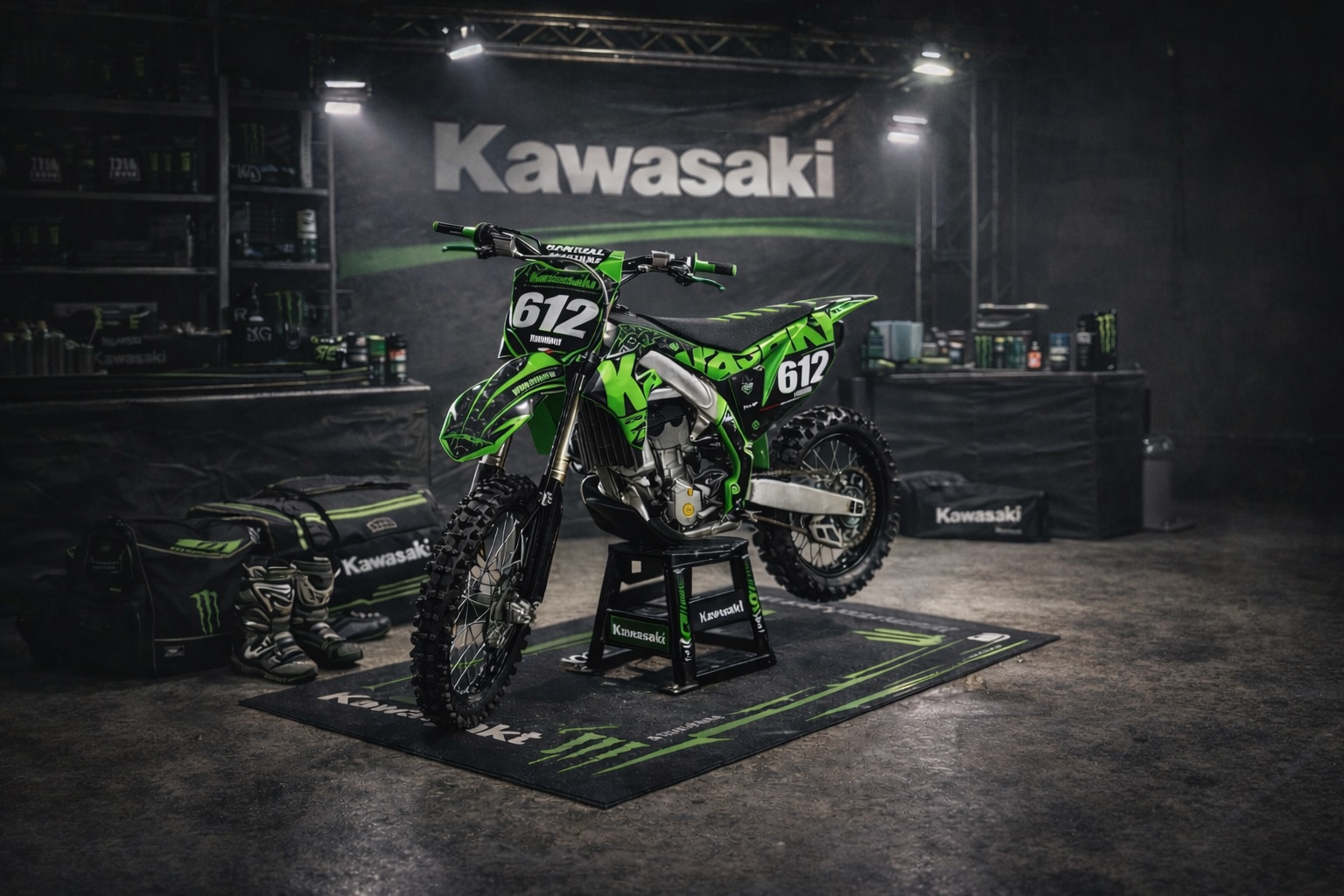Kawasaki KXF250 vista laterale